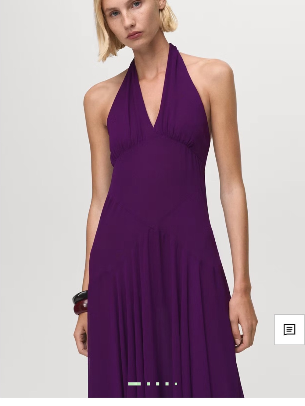 Mango Purple Halter Midi Dress